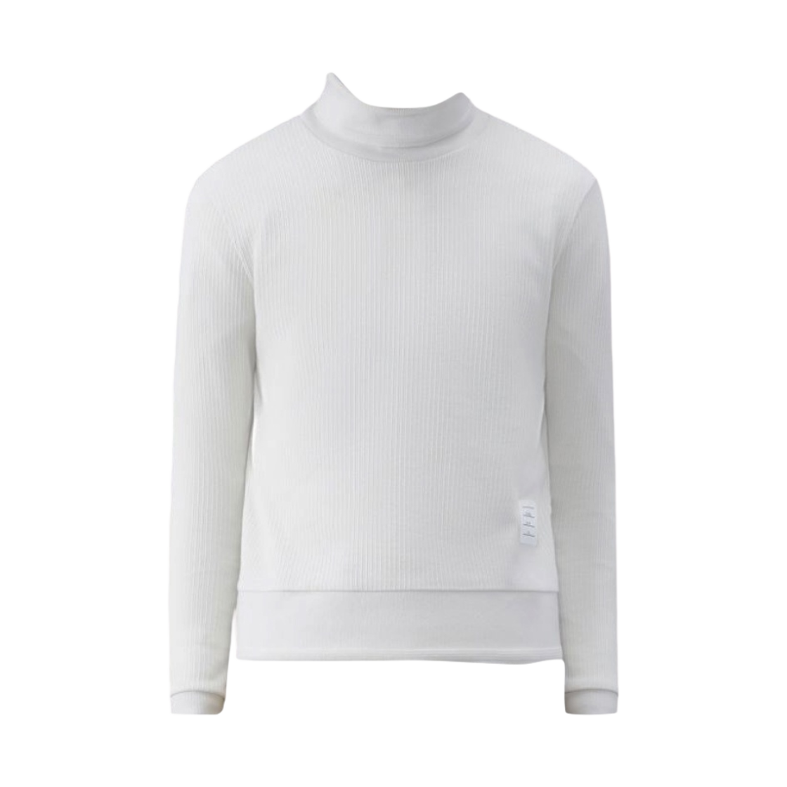 톰브라운 써멀 립 오토만 스트라이프 터틀넥 화이트