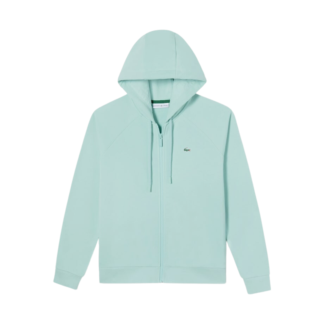 (W) 라코스테 베이직 후드 집업 스웨트셔츠 민트((W) Lacoste Basic Hoodie Zip-Up Sweatshirt Mint) - 1
