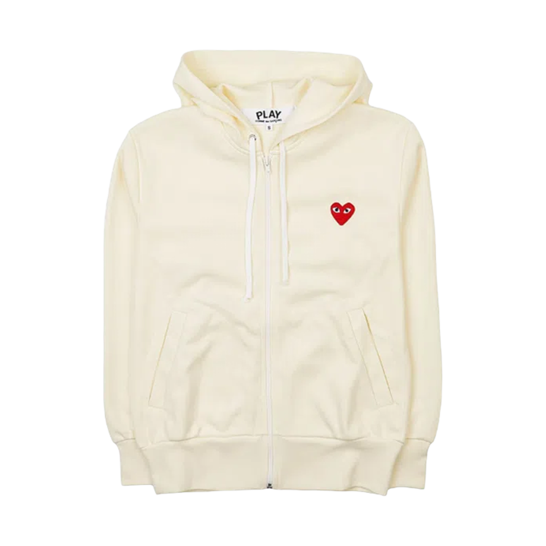플레이 꼼데가르송 레드 하트 후드 집업 옐로우(Play Comme des Garcons Red Heart Hood Zip Up Yellow)