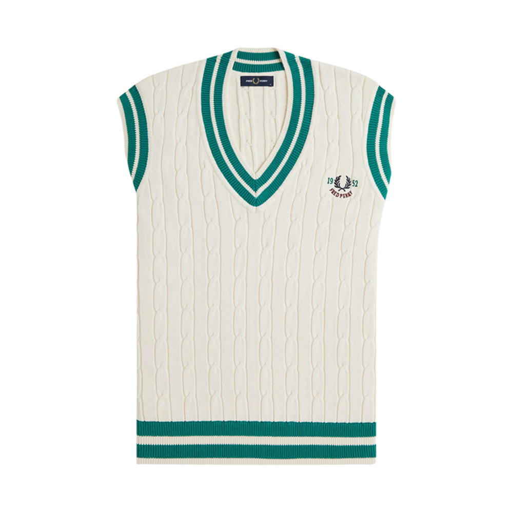 프레드페리 클럽하우스 테니스 케이블 니트 베스트 에크루(Fred Perry Clubhouse Tennnis Cable Vest Ecru) - 1