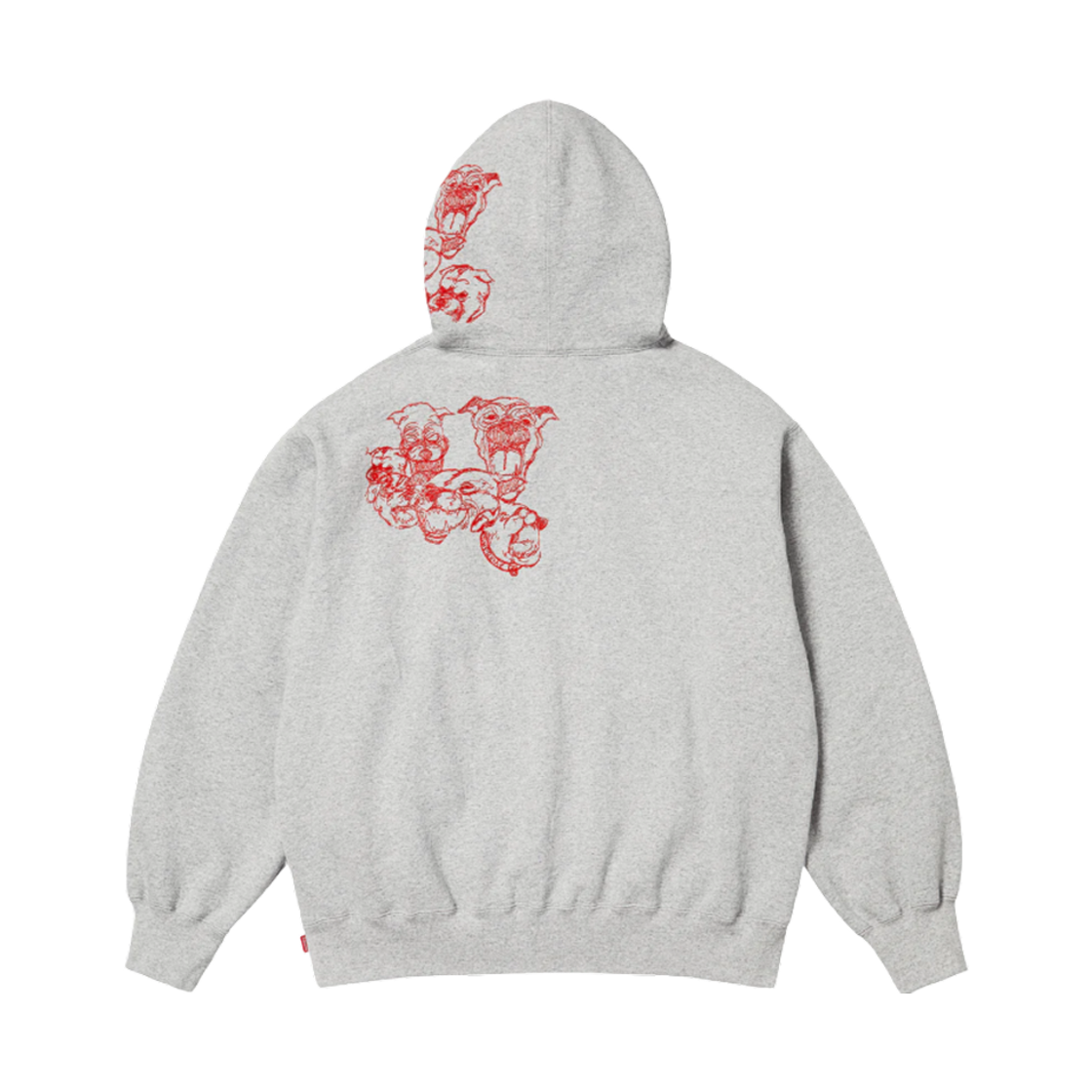 슈프림 핏불스 자수 후드 스웨트셔츠 헤더 그레이 - 25SS(Supreme Pitbulls Embroidered Hooded Sweatshirt Heather Grey - 25SS) - 2