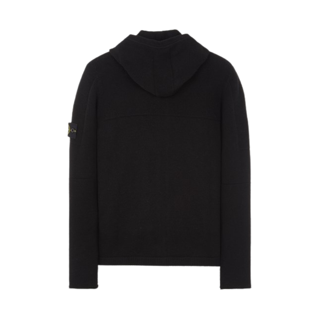 스톤 아일랜드 509A3 램스울 후드 가디건 니트 블랙 - 23FW(Stone Island 509A3 Lambswool Hooded Cardigan Knit Black - 23FW) - 2