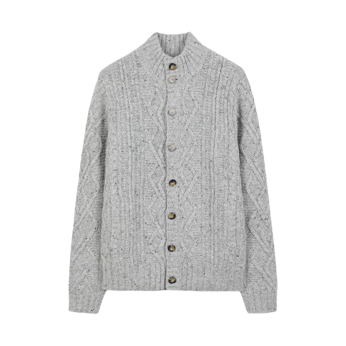 브룩스 브라더스 도네갈 아란 케이블 버튼 가디건 그레이(Brooks Brothers Donegal Aran Cable Button Cardigan Grey)