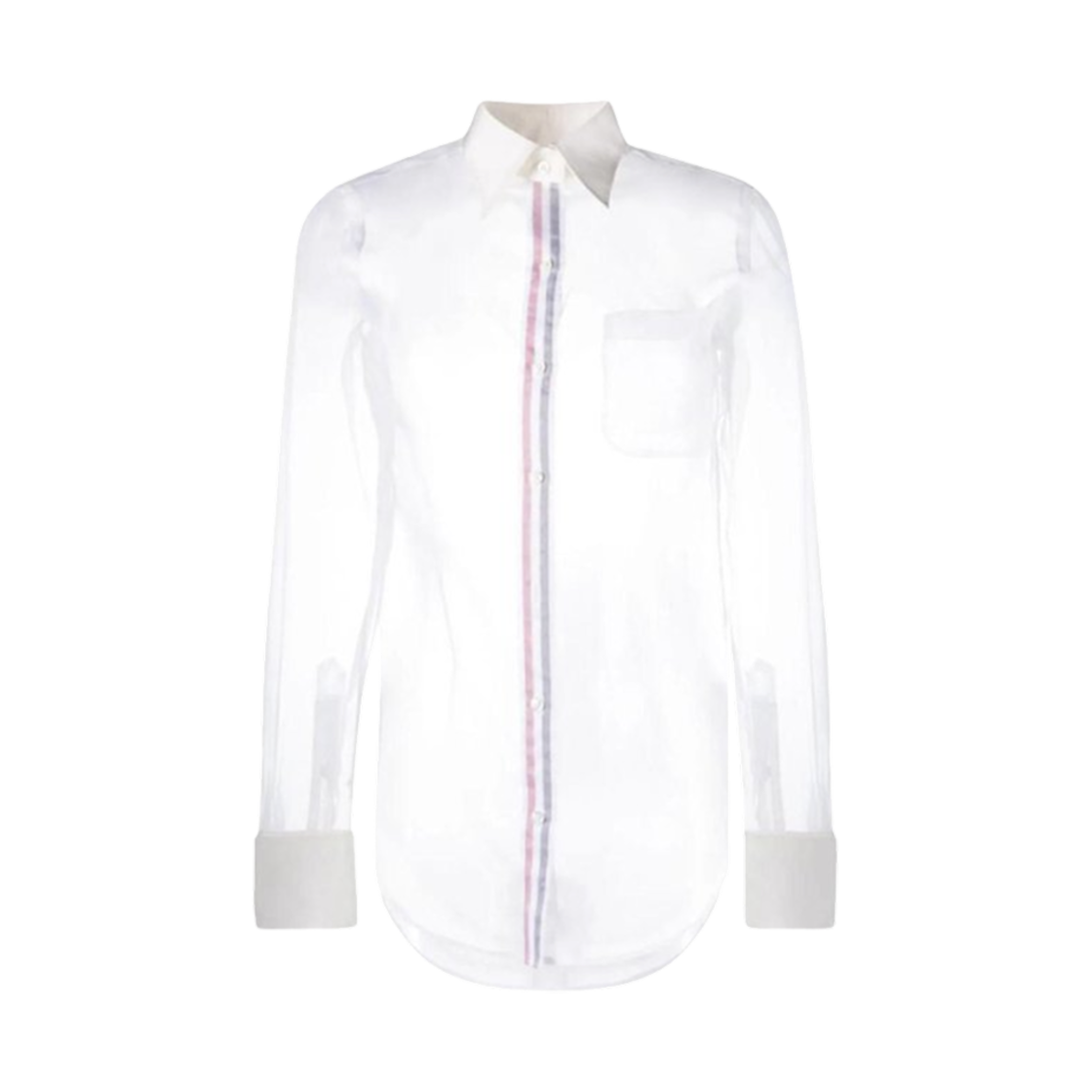 (W) 톰브라운 오간자 클래식 셔츠 화이트((W) Thom Browne Organza Classic Shirt White)