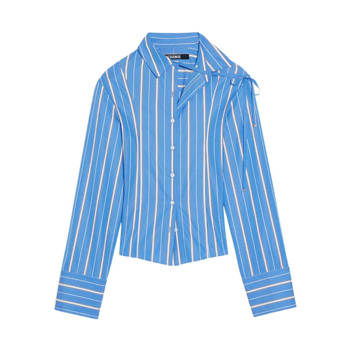 (W) 자크뮈스 라 슈미즈 루반 아워글래스 셔츠 블루 스트라이프((W) Jacquemus La Chemise Ruban Hourglass Shirt Blue Stripes) - 1
