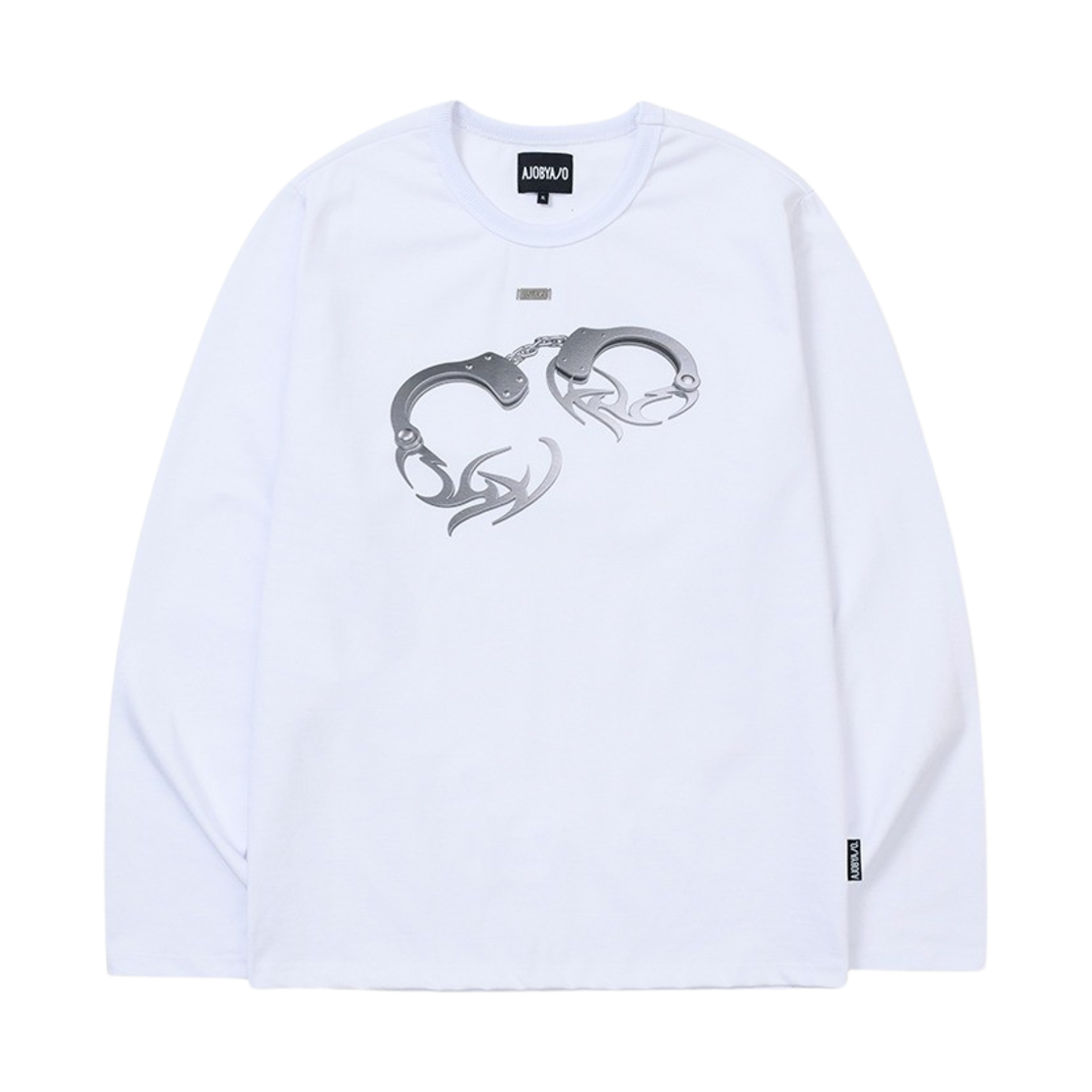 아조바이아조 트라이벌 아조 핸드커프스 롱 슬리브 티셔츠 화이트
