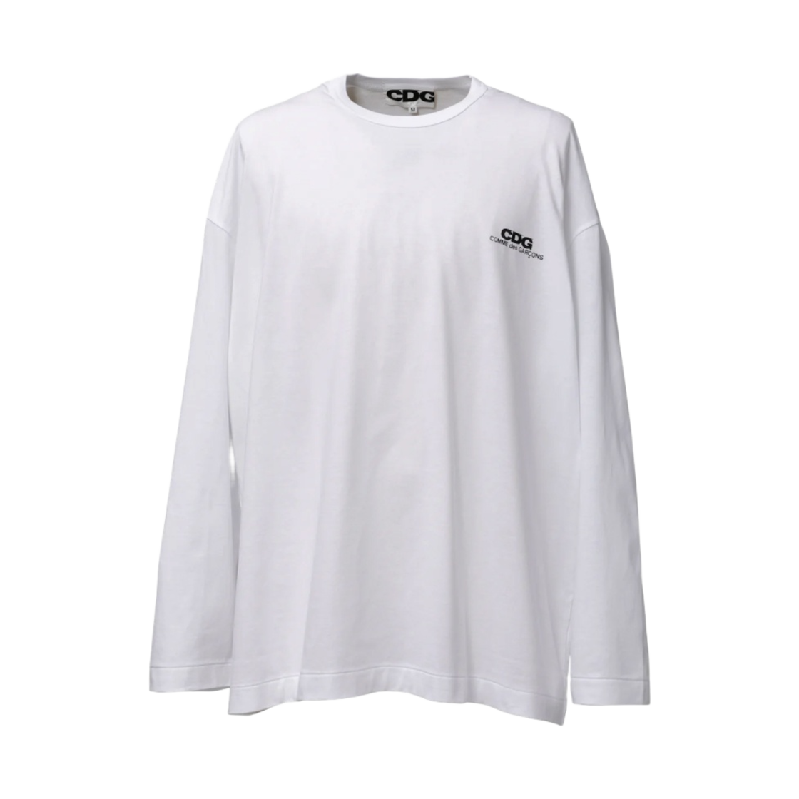 CDG 스몰 로고 오버사이즈 롱슬리브 티셔츠 화이트(CDG Small Logo Oversized Long Sleeve T-Shirt White) - 1