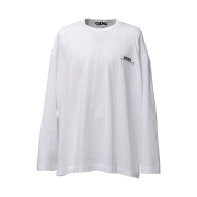CDG Small Logo Oversized Long Sleeve T-Shirt White