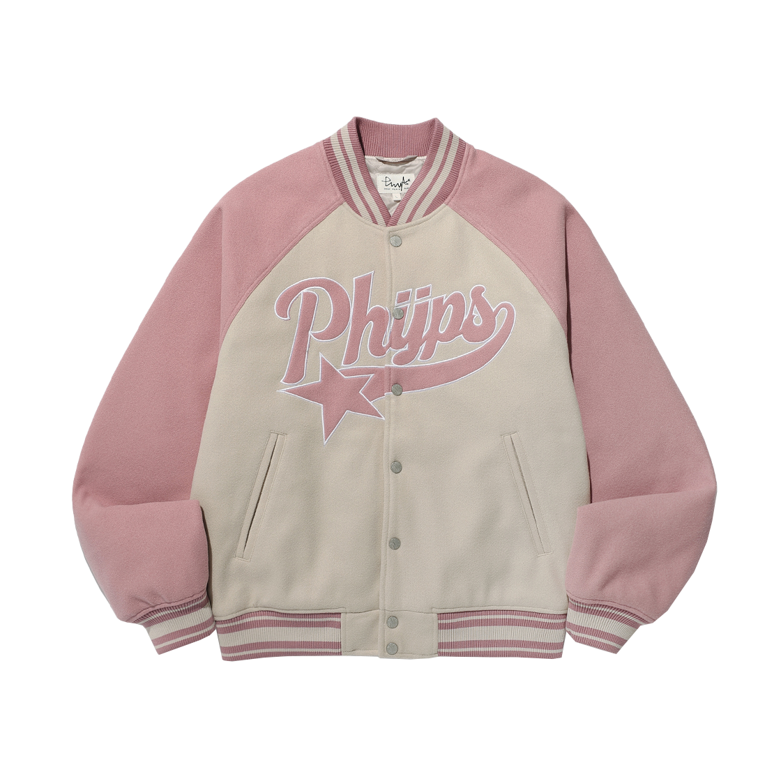 피지컬 디파트먼트 스타테일 바시티 자켓 빈티지 핑크