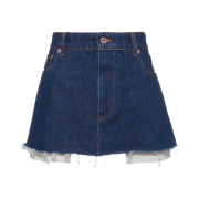 (W) Miu Miu Denim Mini Skirt Blue