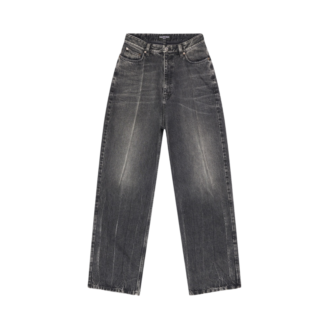 발렌시아가 데님 풀업 팬츠 블랙(Balenciaga Denim Pull-Up Pants Black) - 1