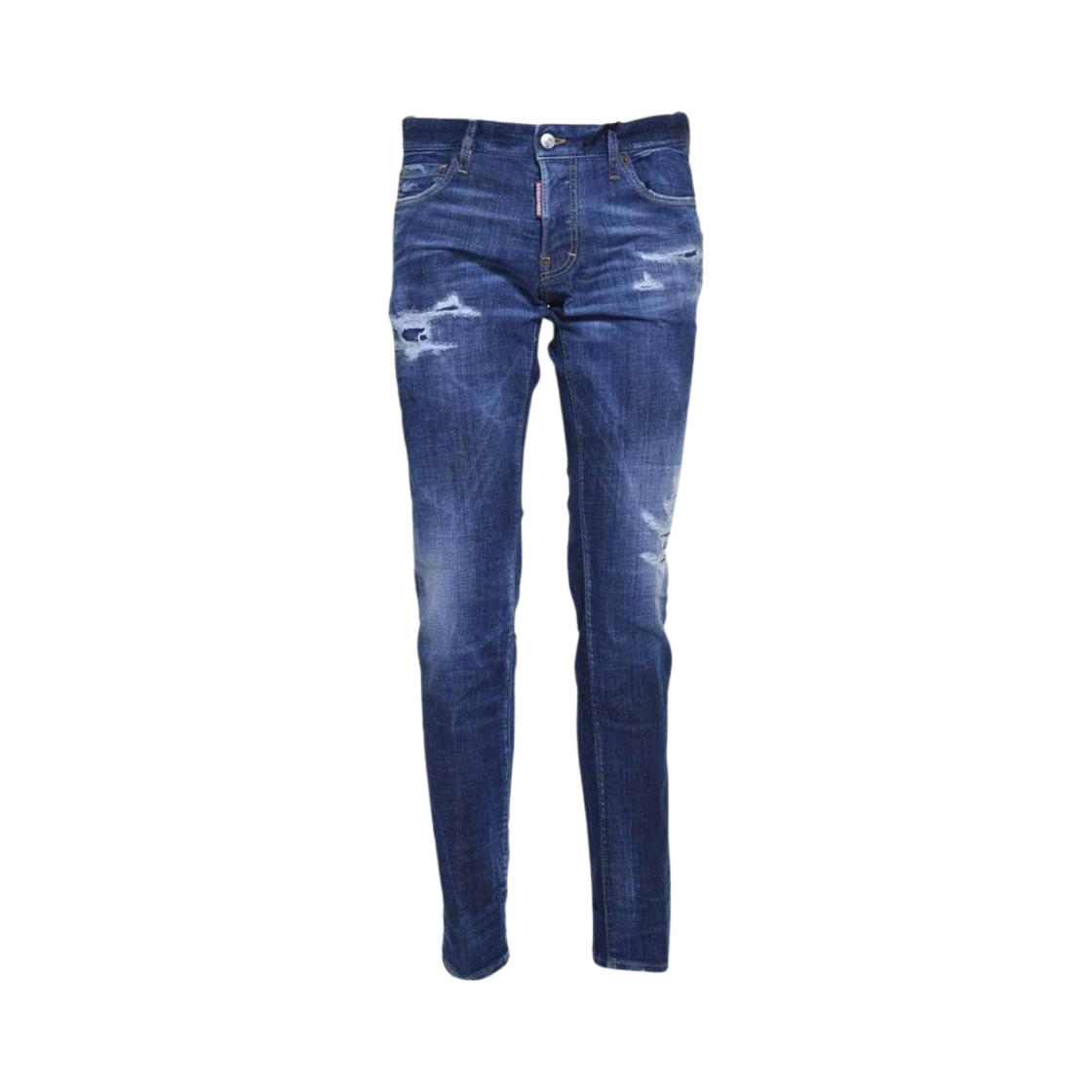 S74LB1332S30342470 Dsquared2 Slim Fit Distressed Finish Jeans Blue
