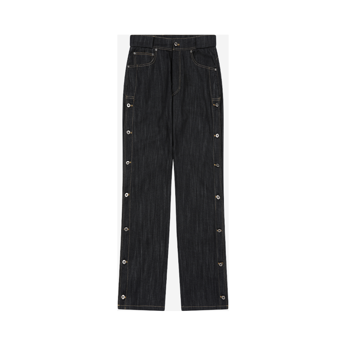 E01PT02I Problemallways Side Snap Off Denim Pants Indigo