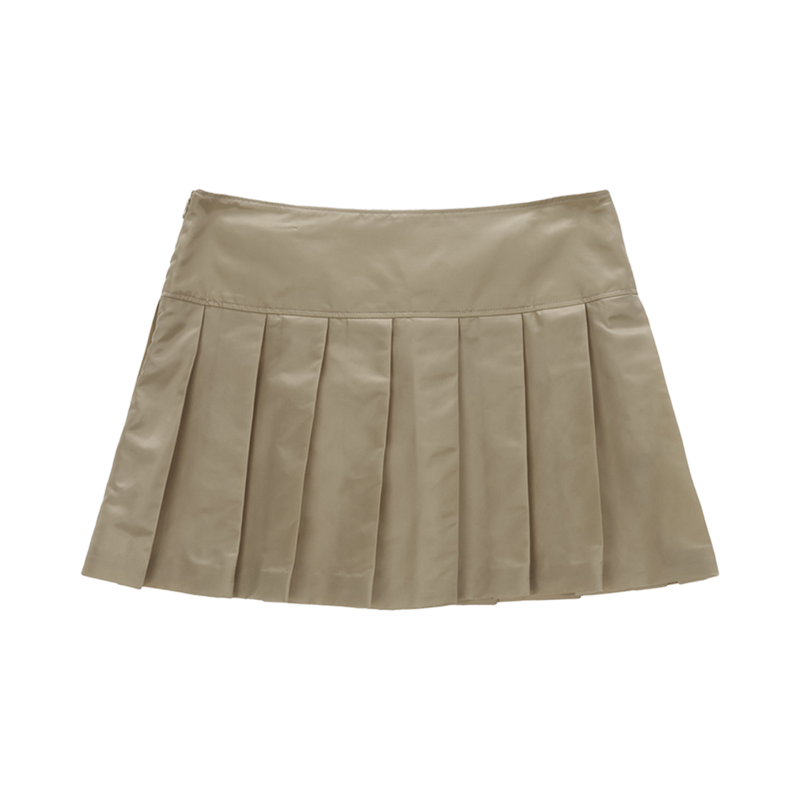 (W) 마뗑킴 로우라이즈 플리츠 미니 스커트 베이지((W) Matin Kim Lowrise Pleats Mini Skirt Beige) - 2