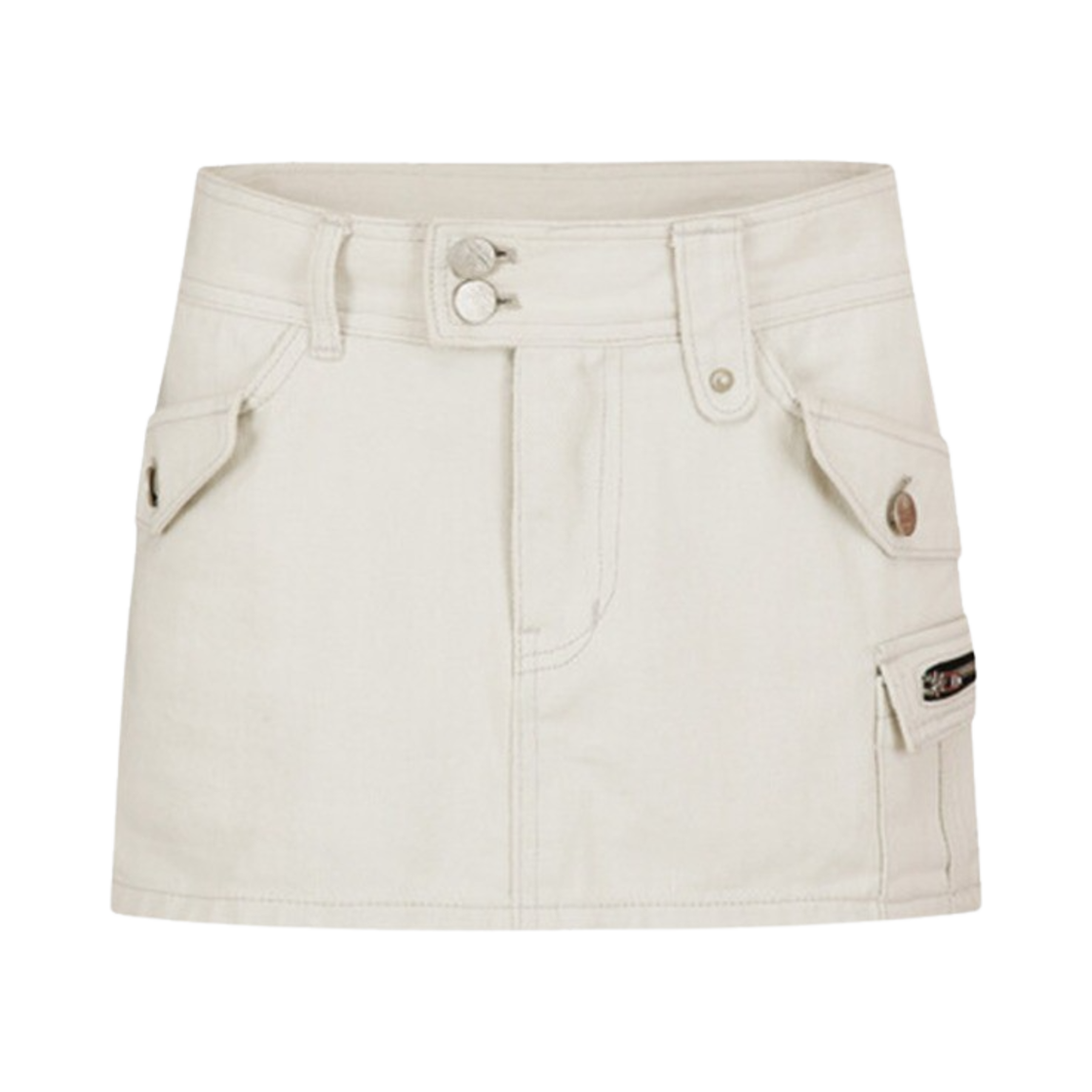 23HS11WTS / 23HS11WTM Kashiko Women Low-Rise Denim Skirt Pants Off White