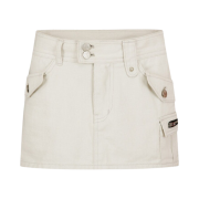 Kashiko Women Low-Rise Denim Skirt Pants Off White