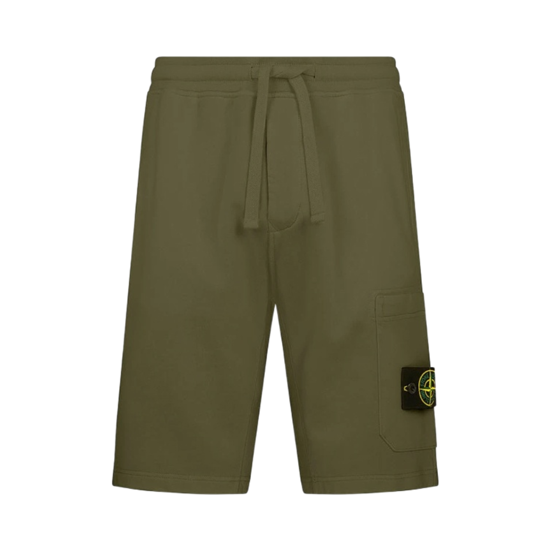 741564651-V0058 Stone Island 64651 Fleece Bermuda Shorts Olive Green - 21SS