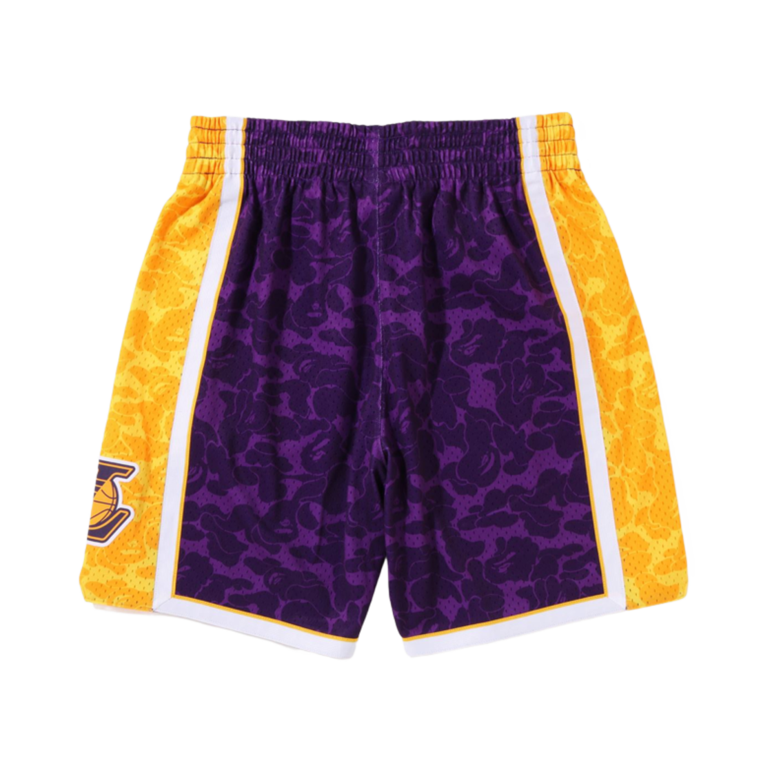 베이프 x M&N 로스 엔젤레스 레이커스 저지 쇼츠 퍼플(BAPE x M&N Los Angeles Lakers Jersey Shorts Purple) - 2