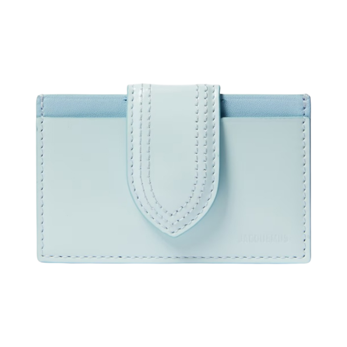 233SL122-3128-320 Jacquemus Le Porte Carte Bambino Flap Coin Purse Light Blue
