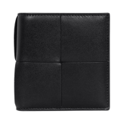 Bottega Veneta Intrecciato Cassette Slim Bi-Fold Wallet Black