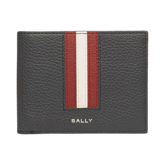 Bally Ribbon Leather Bi-Fold Wallet Navy Blue