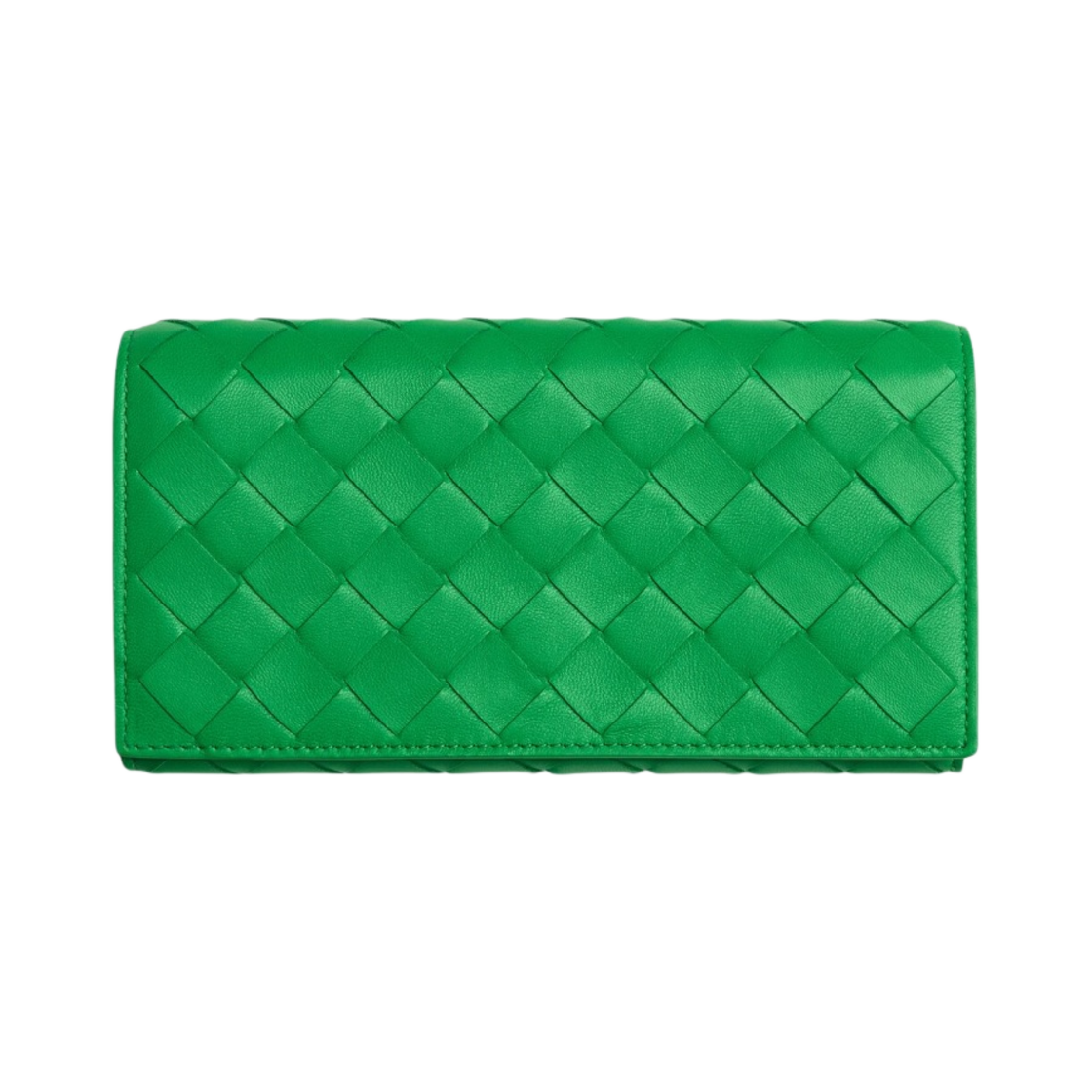 보테가 베네타 인트레치아토 라지 플랩 지갑 패러킷(Bottega Veneta Intrecciato Large Flap Wallet Parakeet) - 1