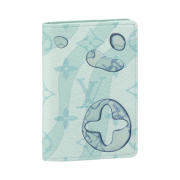 Louis Vuitton Pocket Organizer Monogram Aquagarden Crystal Blue