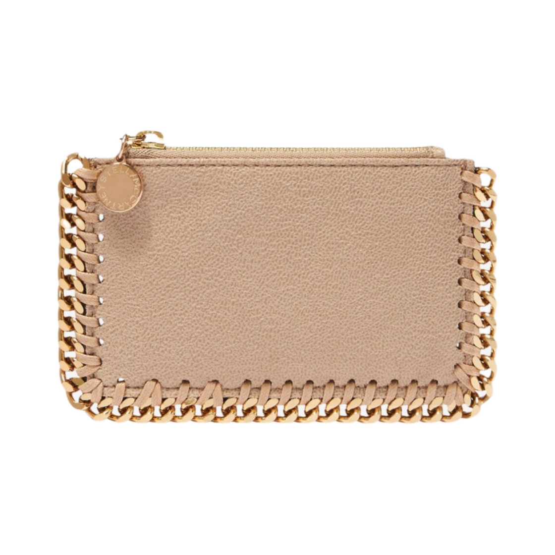 422364W93551000U Stella McCartney Falabella Zip Card Holder Buttermilk Cream