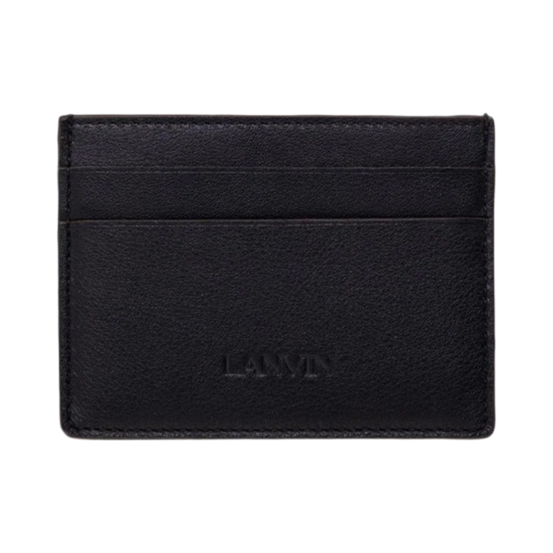 랑방 로고 엠보스드 카드 지갑 블랙(Lanvin Logo Embossed Card Wallet Black)