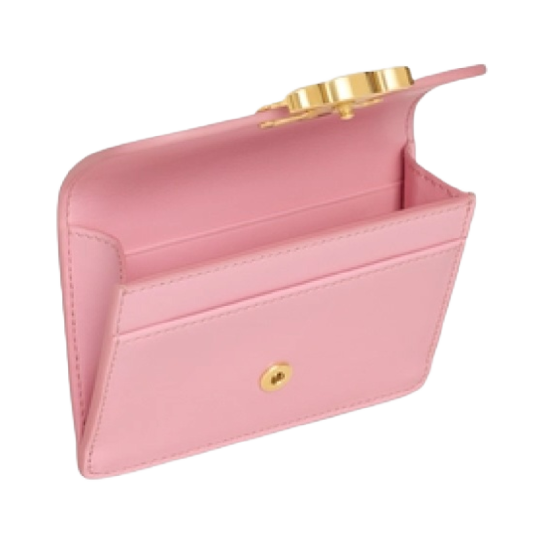 셀린느 샤이니 카프스킨 플랩 트리옹프 카드 홀더 로즈(Celine Card Holder with Flap Triomphe in Shiny Calfskin Rose) - 3