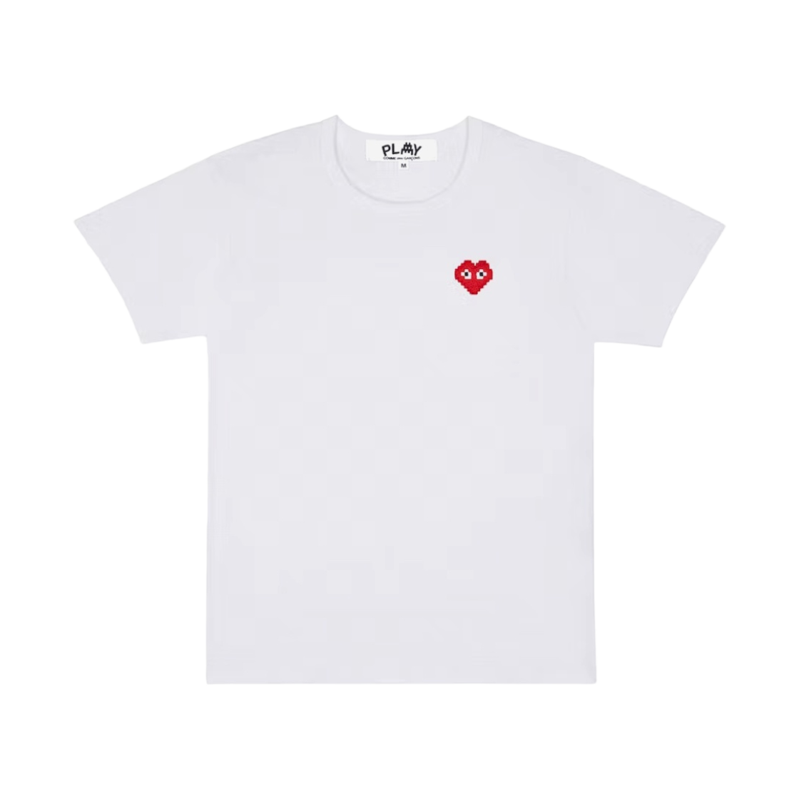 플레이 꼼데가르송 x 인베이더 티셔츠 화이트