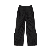 (W) Matin Kim Loose Pocket Nylon Pants Black