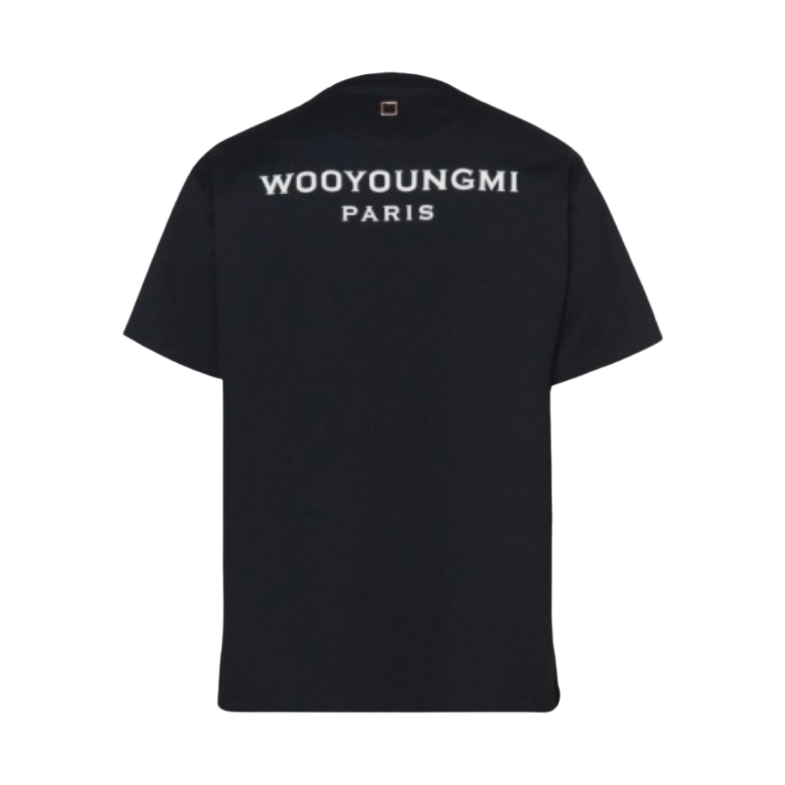 우영미 화이트 백로고 티셔츠 블랙 - 21FW(Wooyoungmi White Back Logo T-Shirt Black - 21FW) - 1