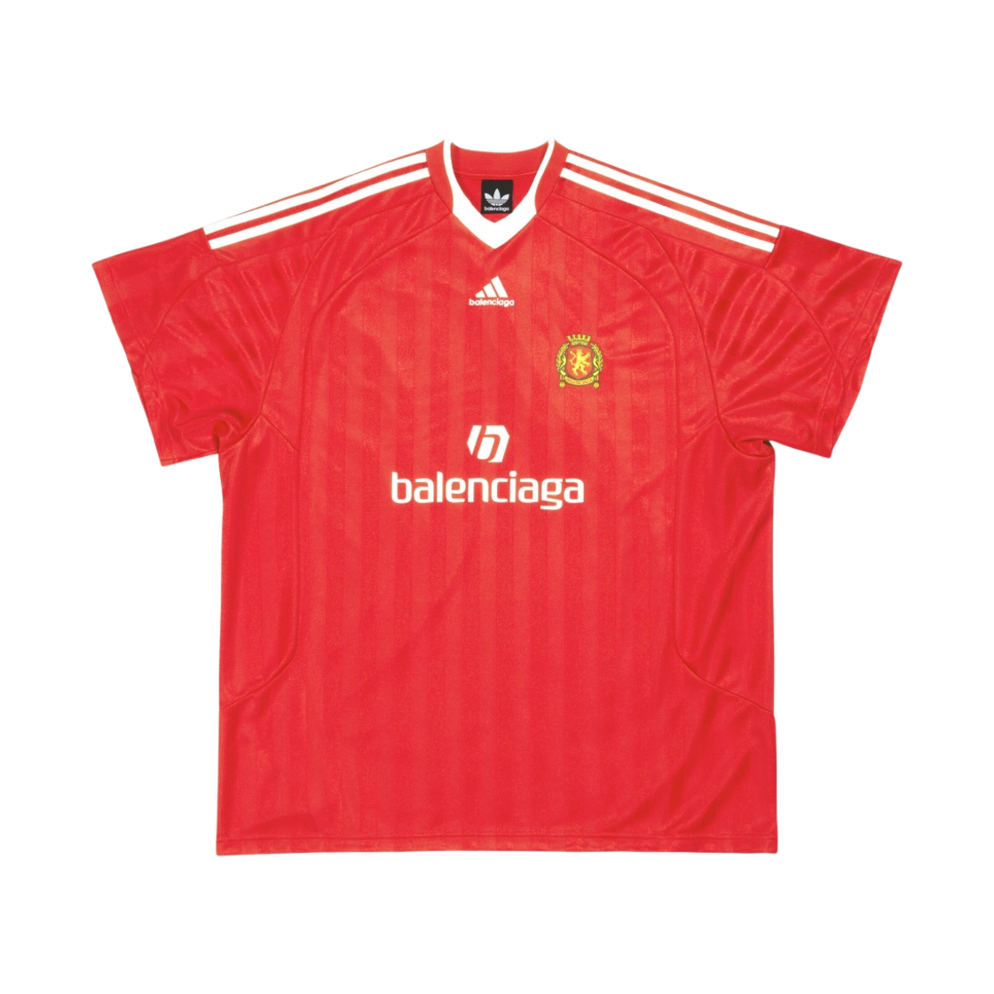발렌시아가 x 아디다스 오버사이즈 풋볼 티셔츠 레드