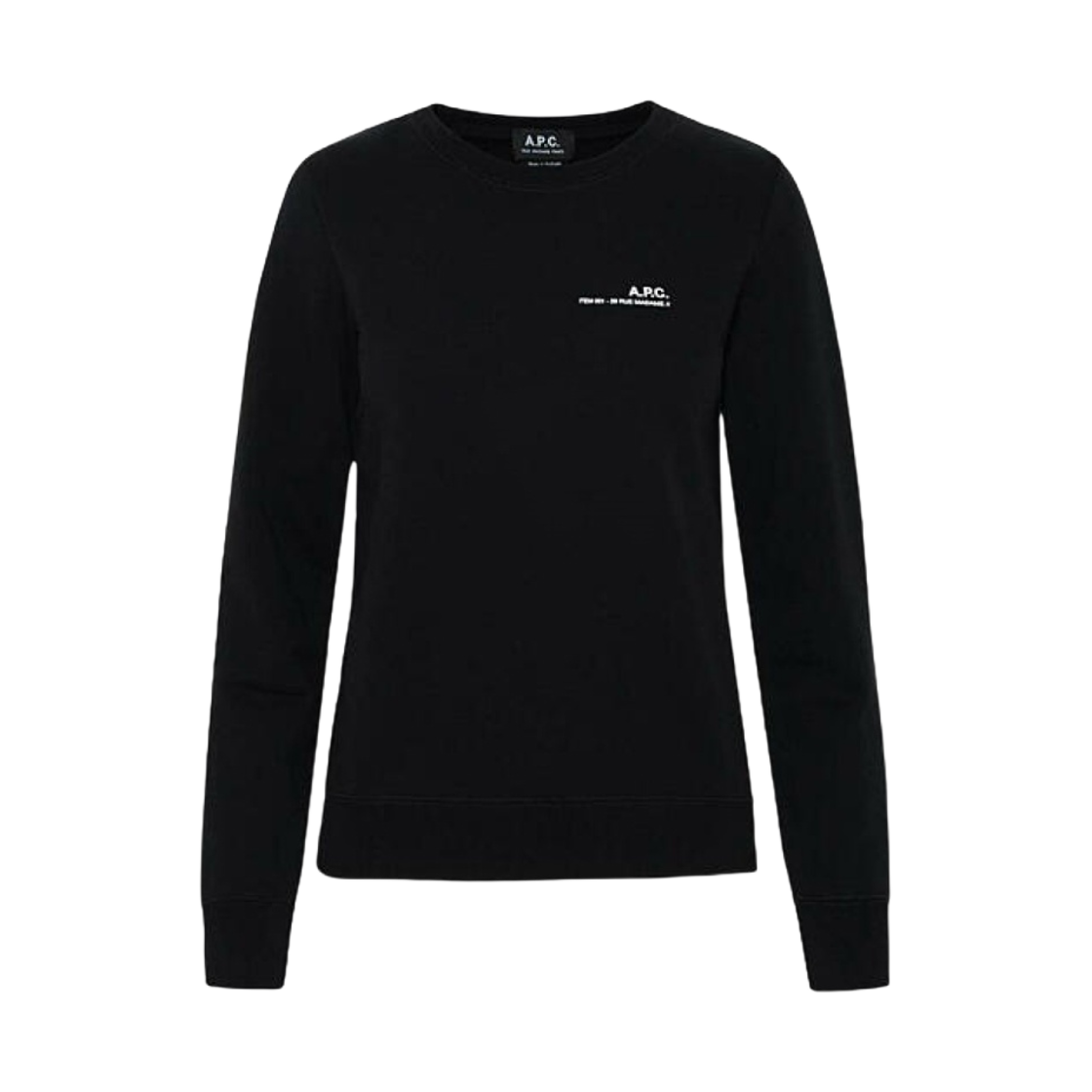(W) 아페쎄 아이템 스웨트셔츠 블랙((W) A.P.C. Item Sweatshirt Black) - 1