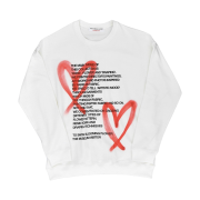 [KREAM 단독] The Museum Visitor Heart Sprayed Sweatshirt White -22PF