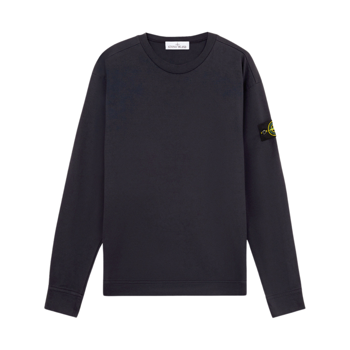 811563750-A0020 Stone Island 63750 Heavy Cotton Jersey Crewneck Sweatshirt with Ribbing Navy Blue - 24FW