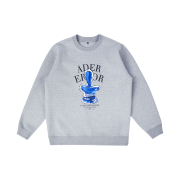 Ader Error Portrait Trophy Logo Sweatshirt Grey