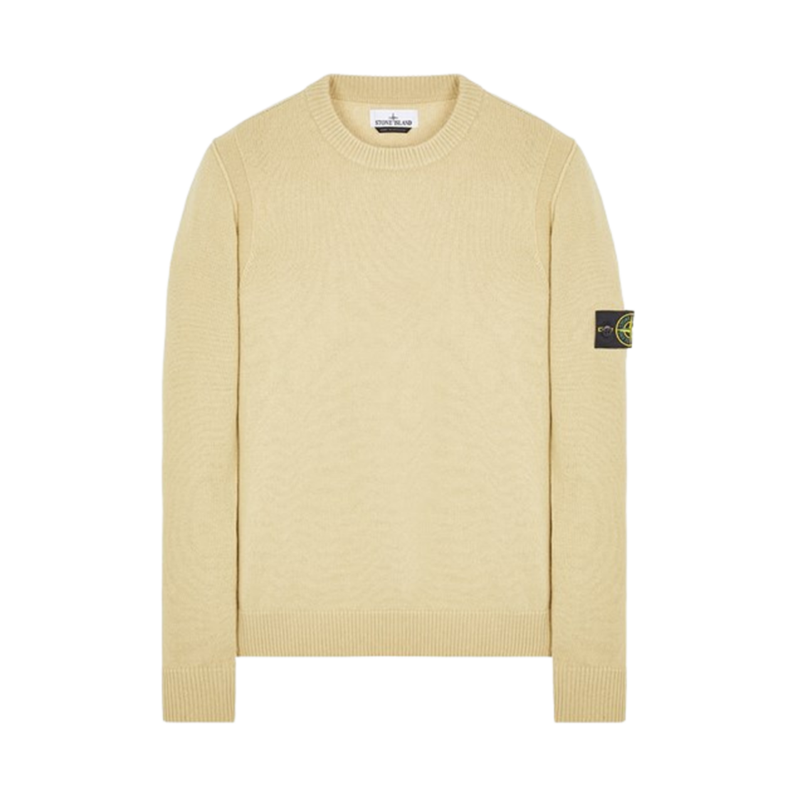 스톤 아일랜드 508A3 램스울 크루넥 니트 에크루 - 23FW(Stone Island 508A3 Lambswool Crewneck Knit Ecru - 23FW) - 1