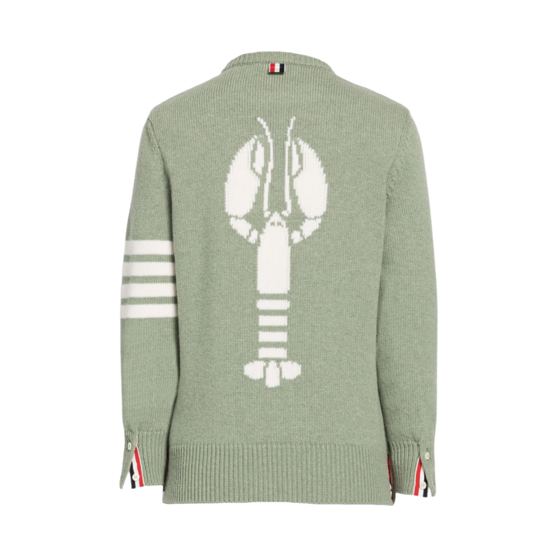 (W) 톰브라운 메리노 울 랍스터 인타르시아 사선 풀오버 그린((W) Thom Browne Merino Wool Lobster Intarsia 4-Bar Pullover Green) - 2