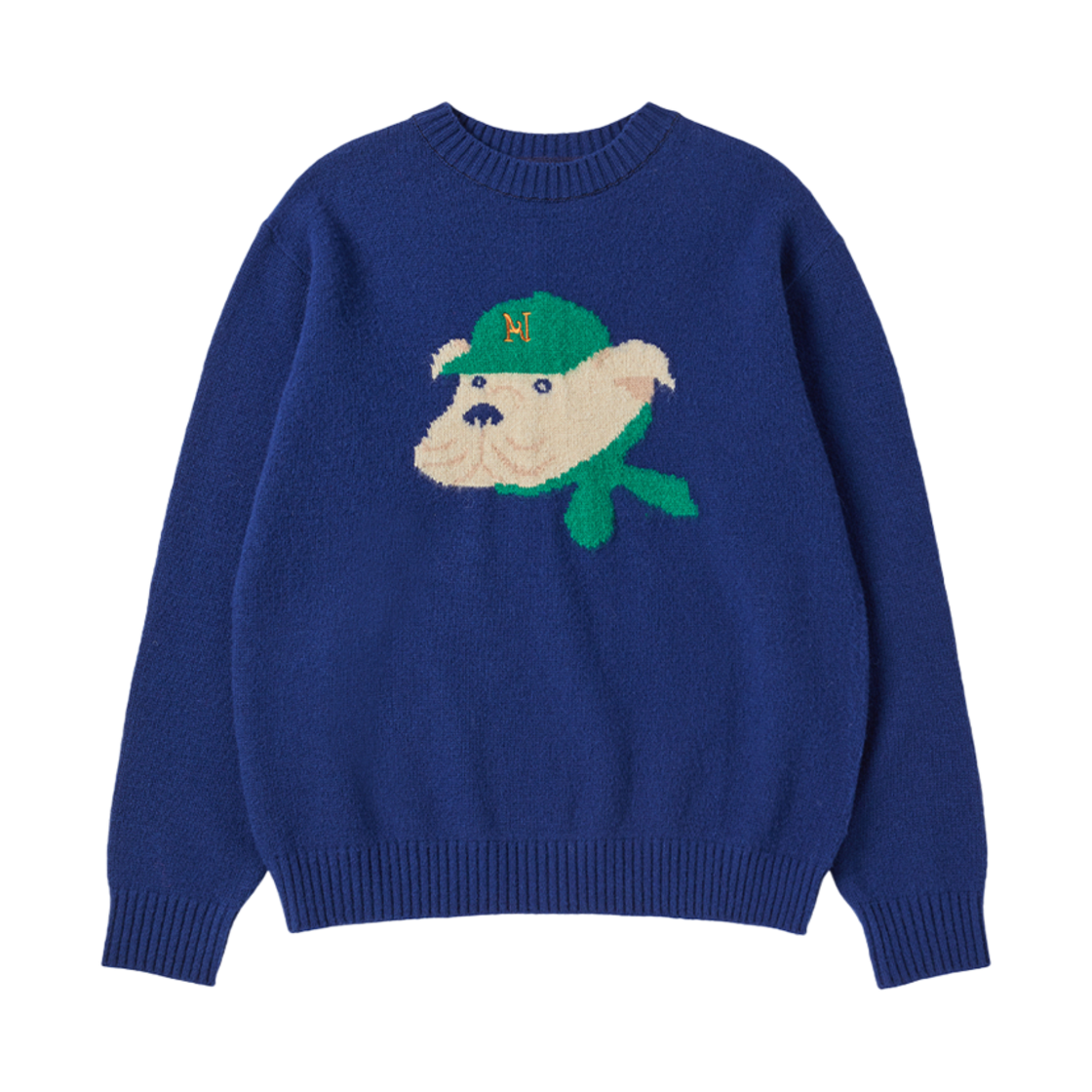 엔 아카이브 뉴 도그 아카이브 브러쉬드 메리노 울 니트 네이비