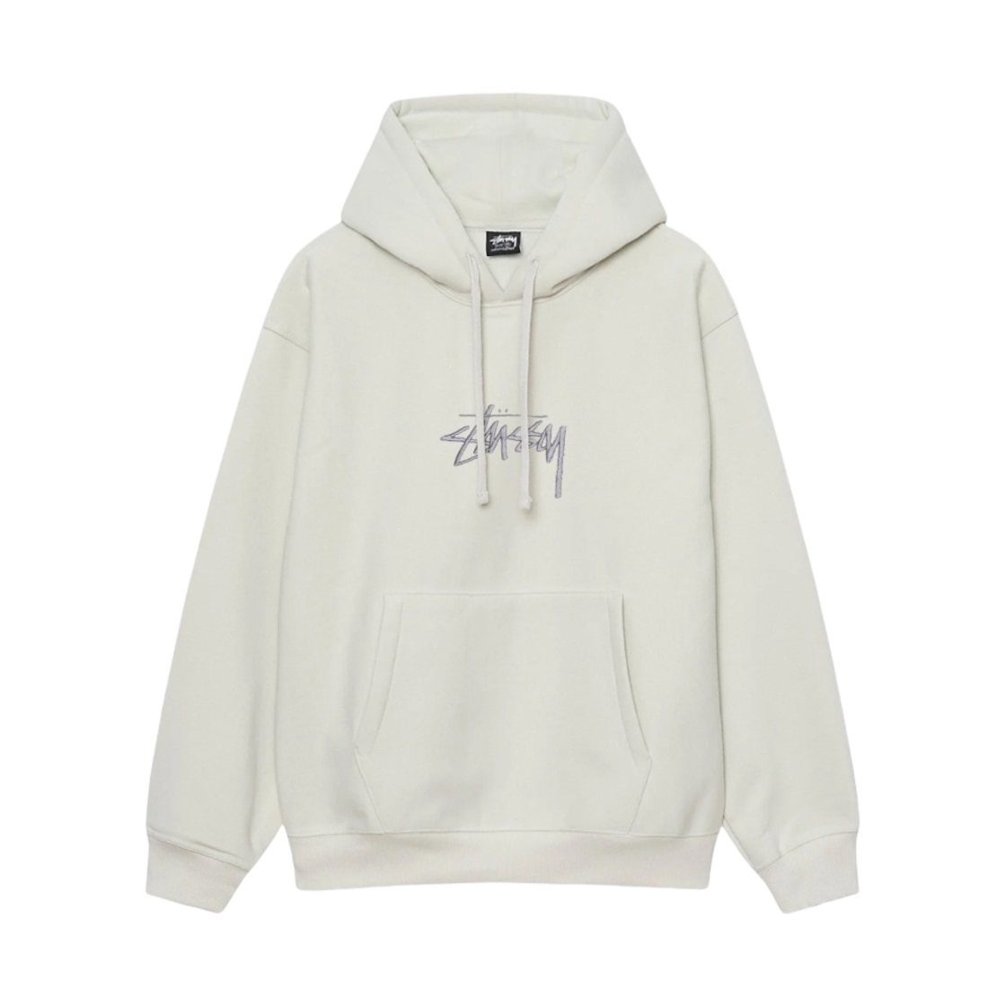 스투시 스탁 로고 아플리케 후드 스톤(Stussy Stock Logo Applique Hoodie Stone) - 1
