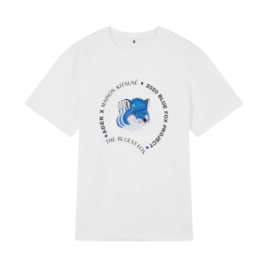 메종 키츠네 x 아더에러 트리플 폭스 헤드 로고 티셔츠 오프 화이트(Maison Kitsune x Ader Error Triple Fox Head Logo T-Shirt Off White)