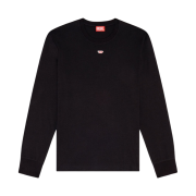 Diesel T-Just-Ls-D Long Sleeve T-Shirt with D Patch Black