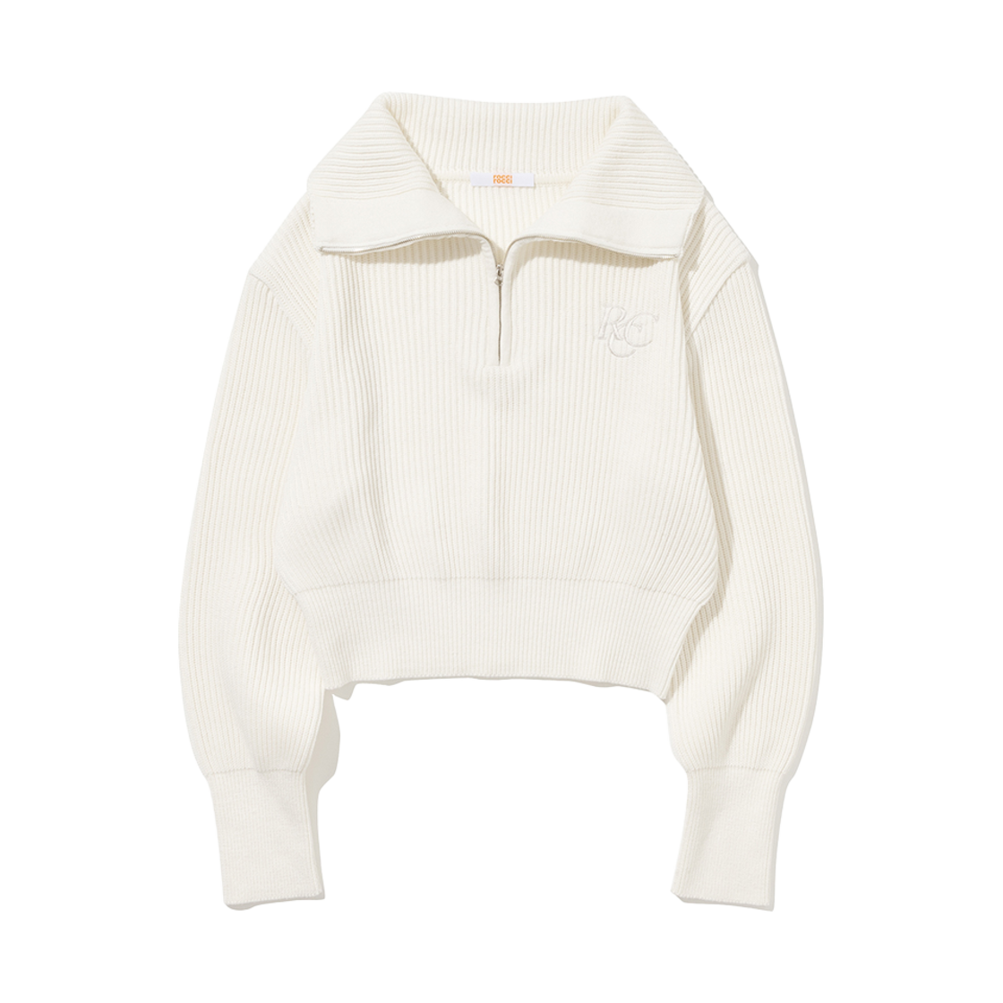 R2ST041WHF ROCCI ROCCI RCC Knit Half Zipup White