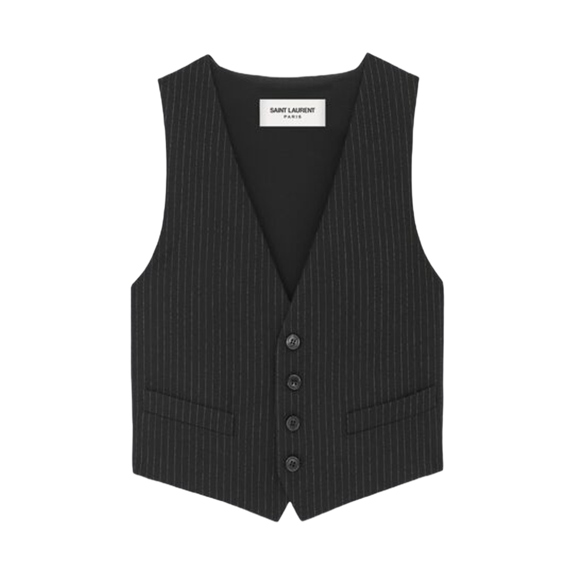 (W) 생로랑 베스트 스트라이프 울 플란넬 느와르 끄레