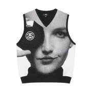Stussy Photo Jacquard Vest Black
