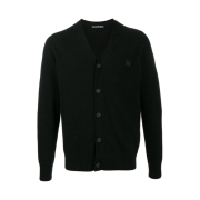 Acne Studios Keve Face V-Neck Cardigan Black - 21SS