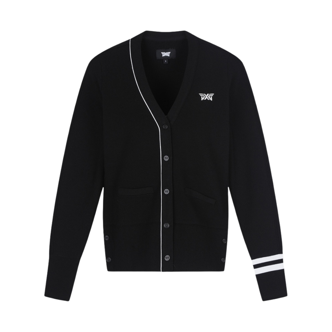 (W) 피엑스지 니트 가디건 블랙((W) PXG Knit Cardigan Black) - 1