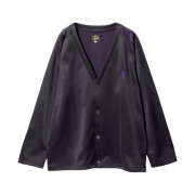 Needles V-Neck Cardigan C/PE Bright Jersey Eggplant